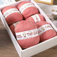 Fil de laine d'aldéhyde moyen, production de bricolage fin, tricoté à la main, pull chaud à la mode, écharpe et chapeau, boule de fil, 500g