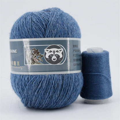 Fil de fourrure de vison pour fils pour tricoter et Crochet, fil de t-shirt en dentelle à 2 plis pour tricoter à la main, couture, 1 écheveau 340 M 50 + 20g