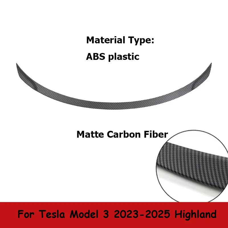 Becquet en Fiber de carbone ABS pour Tesla modèle Y 2025 2026 Juniper Performance modèle 3 2023-2025 2026, accessoires extérieurs des Highlands