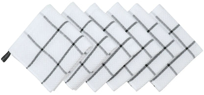 Chiffons de cuisine en coton à carreaux, chiffons de cuisine, essuie-mains, débarbouillettes super douces et absorbantes, 12x12in, 6 paquets