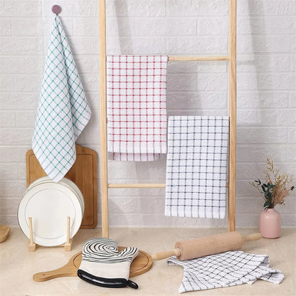 Homaxy 100% coton serviette de cuisine torchon doux Super absorbant chiffons de cuisine nettoyage à domicile serviette à récurer lavage de la vaisselle tissu