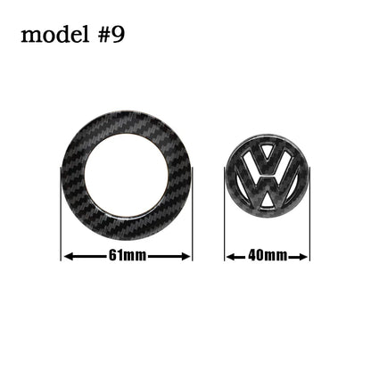 Autocollant emblème de volant de voiture ABS 40mm 61mm, pour Volkswagen VW GTI Polo Golf Caddy Jetta Sharan Passat Logo Badge accessoires