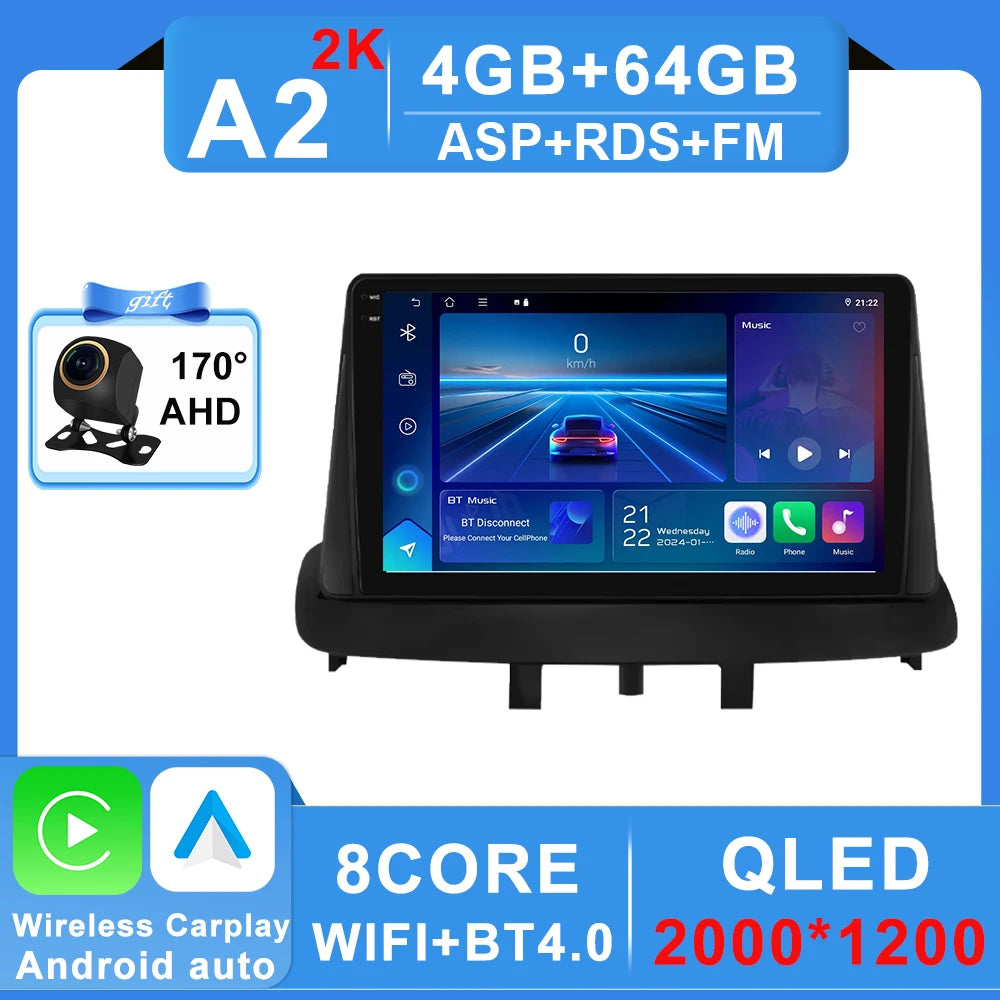 Android 16 pour Renault Megane 3 Fluence Samsung SM3 2008 - 2017 lecteur multimédia DSP CarPlay GPS autoradio
