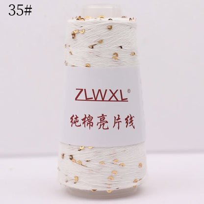   Блэк – fil de coton à paillettes, 100g, 800M, 3mm, décoration tricotée, crochet à la main, tricot jaune