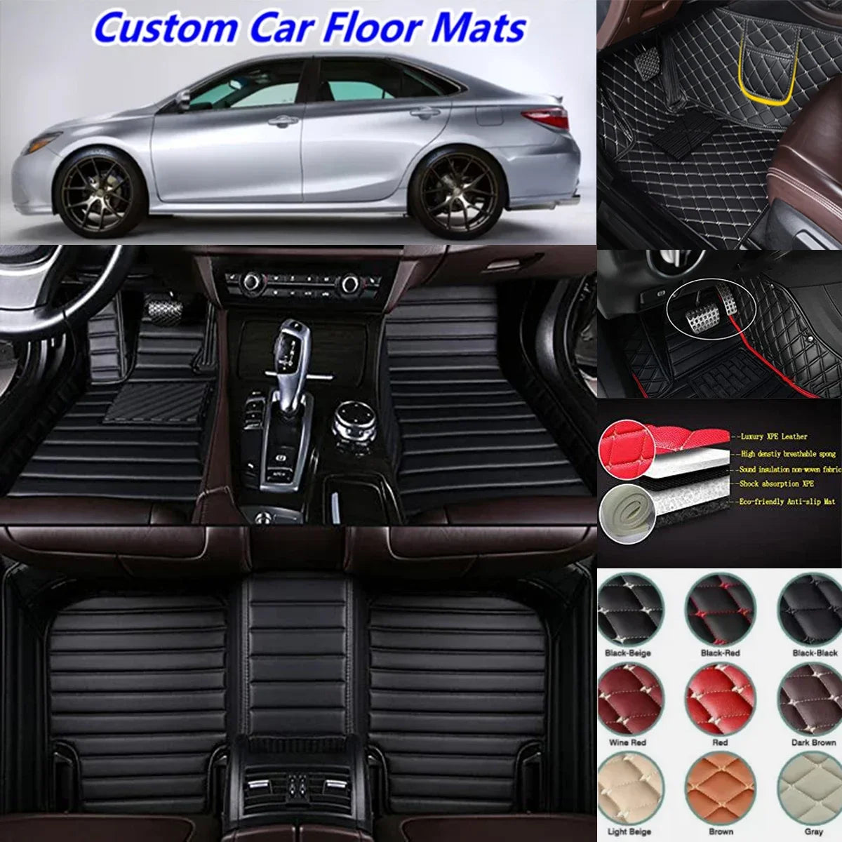 Pour Lynk & Co Z10 Z20 900 tapis de sol de voiture personnalisés tapis Auto en cuir PU imperméable pied Coche accessoire revêtement de sol