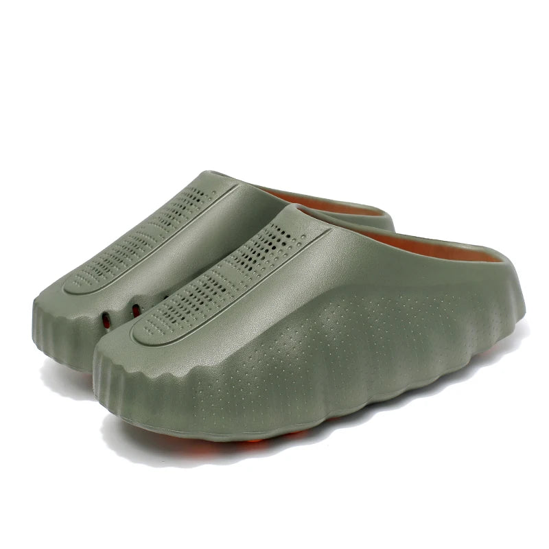 Pantoufles d'été à la mode pour hommes, chaussures d'extérieur légères antidérapantes à tige basse, chaussures décontractées résistantes à l'eau pour hommes