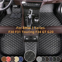 Tapis de sol en cuir personnalisé pour BMW Série 3, F30, F31, Touring F34, IGHTG20, 20-23, Couverture complète, Auto, Doublures de sol de luxe