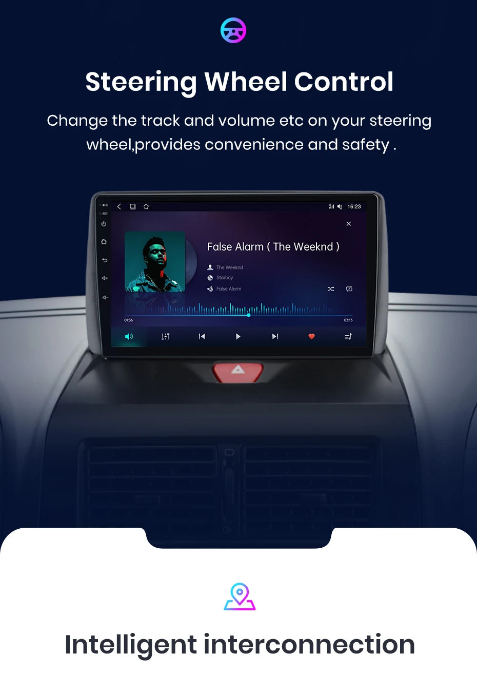 Junsun-V1 AI Voice Wireless CarPlay Android Auto Radio, KIT Rods 2007, 2008, 2009, 2010-2016, 4G, Système intelligent de voiture, GPS