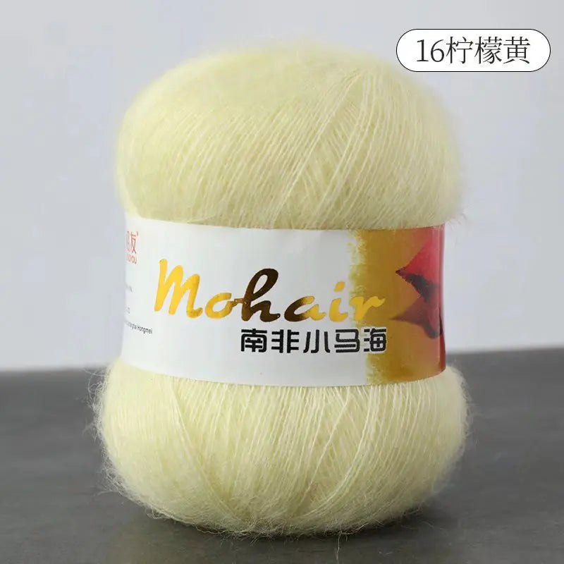 Fil de laine Mohair d'alpaga en peluche pour fil à tricoter, écharpe de pull 40 grammes/boule, fils épais de Lanas doux et chaud gonflés