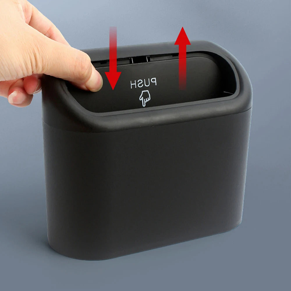 Poubelle de voiture Portable suspendue, Mini véhicule, Organization des déchets avec couvercle, boîte de rangement des déchets automobile pliante multifonctionnelle