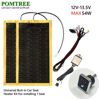 Nouveau Kit de chauffage de siège de voiture intégré adapté aux 1/2 sièges, 12V 2/4 pièces tampons chauffants universels en fil d'alliage 3 niveaux interrupteur chauffant à double commande