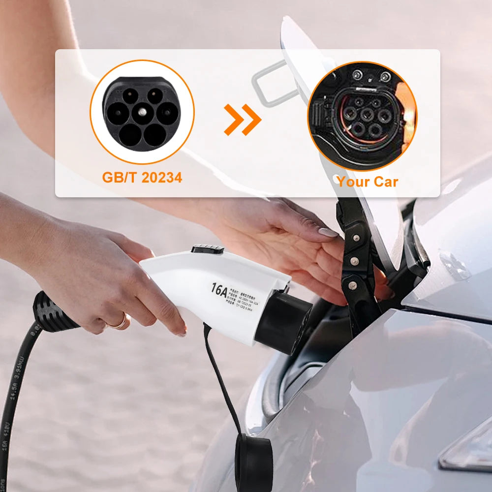 JDMEX 3.5W 16A chargeur EV Portable GBT EVSE boîte de charge contrôleur Wallbox pour voiture électrique courant de charge réglable