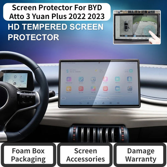 Protecteur d'écran tactile pour BYD Atto 3 Yuan Plus Seal Dolphin 2022 2023 2024, verre trempé 12.8 15.6 pouces, Protection de Navigation
