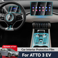 Écran de contrôle central automatique pour la navigation GPS, TPU, film de protection intérieur anti-rayures, ATTO 3, EV, 2023, 2024