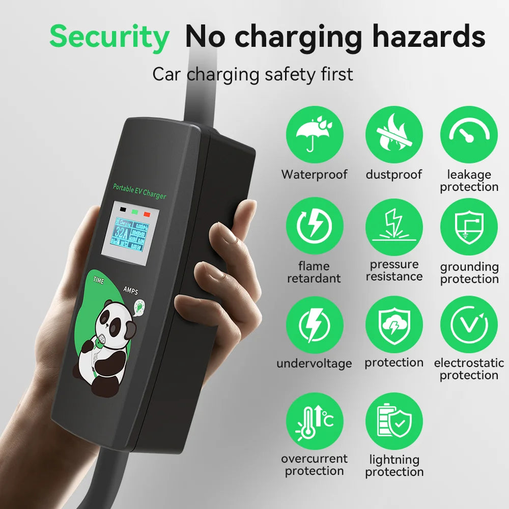 Khons 11kw chargeur de voiture électrique 3 phases 16A chargeur Portable Type2 EVSE boîte de charge prise Cee IEC62196 chargeur de voiture électrique