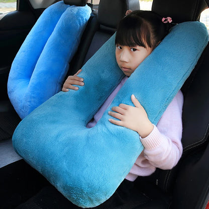 Oreiller de voiture ceintures de sécurité oreillers couverture voiture enfants voyage oreillers de couchage ceinture de sécurité automatique coussin en peluche épaulière Animal mignon
