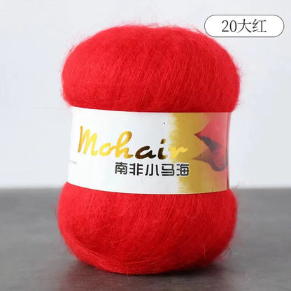 Fil de laine Mohair d'alpaga en peluche pour fil à tricoter, écharpe de pull 40 grammes/boule, fils épais de Lanas doux et chaud gonflés