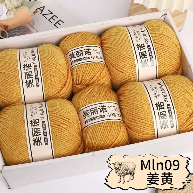 Fil de laine mi-épais pour chaussettes, tricot à la main, pull, pantalon, foulards, vêtements en cachemire mérinos, fil de Crochet doux pour bébé, 500 g/ensemble