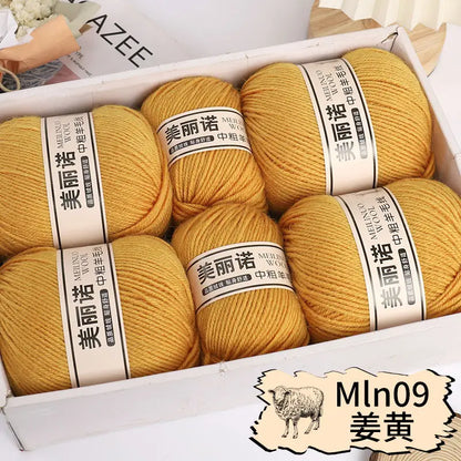 Fil de laine mi-épais pour chaussettes, tricot à la main, pull, pantalon, foulards, vêtements en cachemire mérinos, fil de Crochet doux pour bébé, 500 g/ensemble