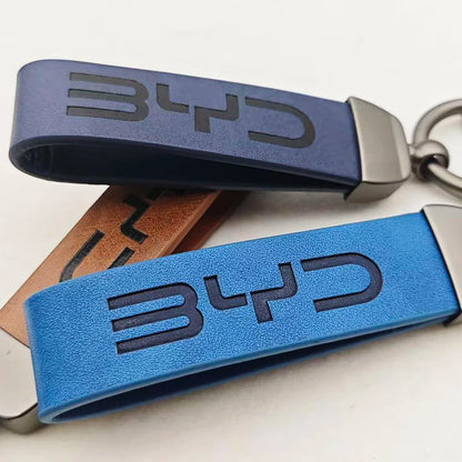 Porte-clés de voiture en cuir de luxe, Logo BYD, meilleur cadeau pour BYD ATTO SEAL DOLPHIN