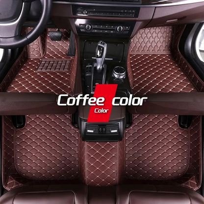 Tapis de sol de voiture en cuir sur mesure pour HYUNDAI, tapis, tapis, repose-pieds, accessoires, détails intérieurs, coupé Genesis, Fête 20, Fête 25, Fête 35