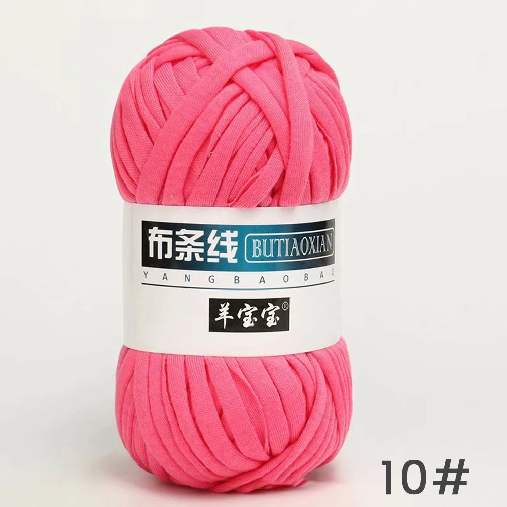 Fil épais de 100g, tissu coloré Super doux, bande de fil pour tricoter à la main, sac tissé, panier de tapis, matériel tricoté à la main, bricolage