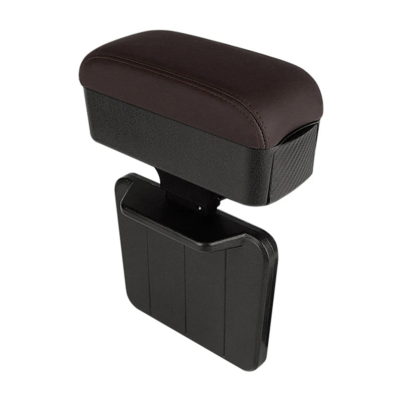 Boîte d'accoudoir de voiture avec porte-gobelet caché, organisateur de Console centrale de voiture multifonctionnel pour la plupart des modèles de voiture, sans perçage