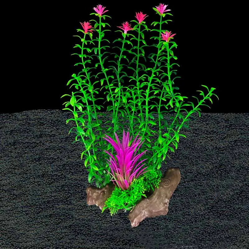 Plantes artificielles décoratives pour aquarium, herbe aquatique en plastique pour décorations d'aquarium, accessoires pour aquarium, plantas acuario