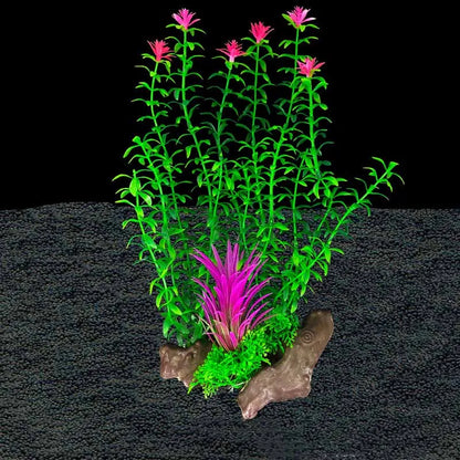 Plantes artificielles décoratives pour aquarium, herbe aquatique en plastique pour décorations d'aquarium, accessoires pour aquarium, plantas acuario