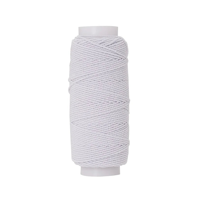 Fil élastique noir et blanc de 20m, corde élastique de 0.6mm, très fin, haute élasticité, ligne inférieure pour Machine à coudre, ligne de liaison pour vêtements de bricolage