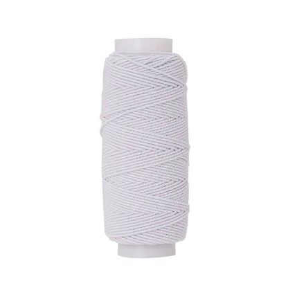 Fil élastique noir et blanc de 20m, corde élastique de 0.6mm, très fin, haute élasticité, ligne inférieure pour Machine à coudre, ligne de liaison pour vêtements de bricolage