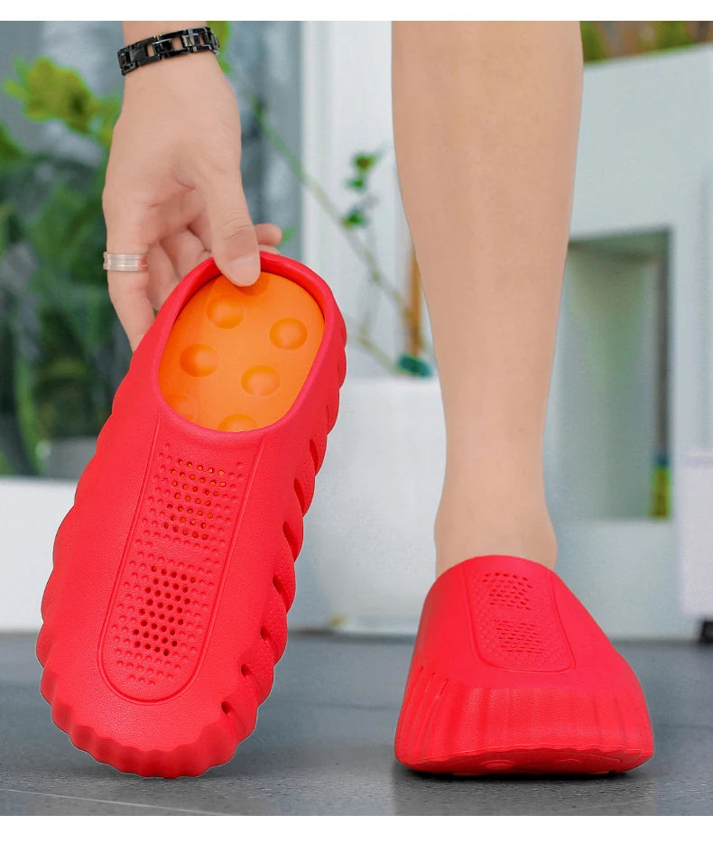 Pantoufles d'été à la mode pour hommes, chaussures d'extérieur légères antidérapantes à tige basse, chaussures décontractées résistantes à l'eau pour hommes