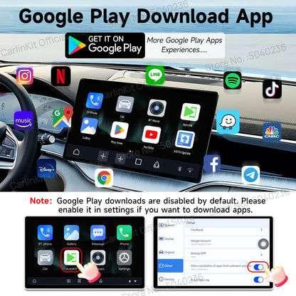 جهاز CarlinKit Lite Android TV Box محول لاسلكي 3 في 1 يدعم Netflix IPTV لاسلكي Android Auto & CarPlay Dongle لأجهزة راديو السيارة