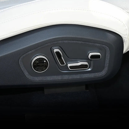 Pour ZEEKR 001 2026 rafraîchie, 001 Max Ultra, Alcan tara panneau de réglage du siège de rangée avant cadre métallique autocollant de garniture accessoires de voiture