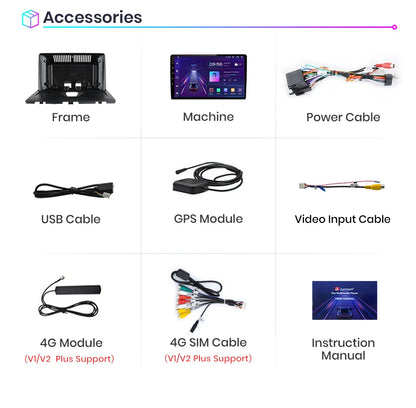 Junsun-V1 AI Voice Wireless CarPlay Android Auto Radio, KIT Rods 2007, 2008, 2009, 2010-2016, 4G, Système intelligent de voiture, GPS
