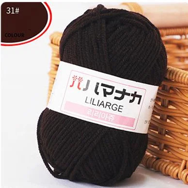 Fil de laine à tricoter en coton doux et doux pour bébé, fil de velours en fibres épaisses, fil de laine à tricoter à la main pour pull de bricolage