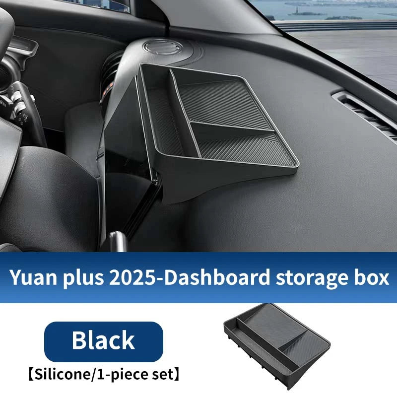 Pour Byd Yuan Plus Atto 3 2025 Console centrale de voiture boîte de rangement inférieure résistant aux rayures étui d'organisation en Silicone accessoires