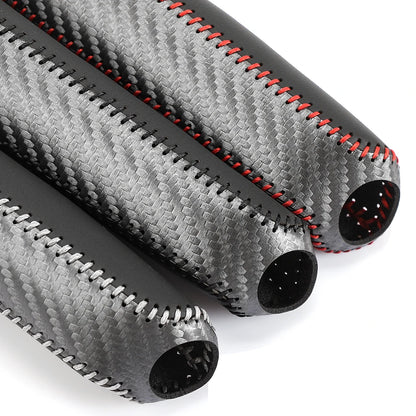 Juste de frein à main en cuir de voiture en fibre de carbone, manchon de protection, protection du frein à main, accessoires d'intérieur de voiture