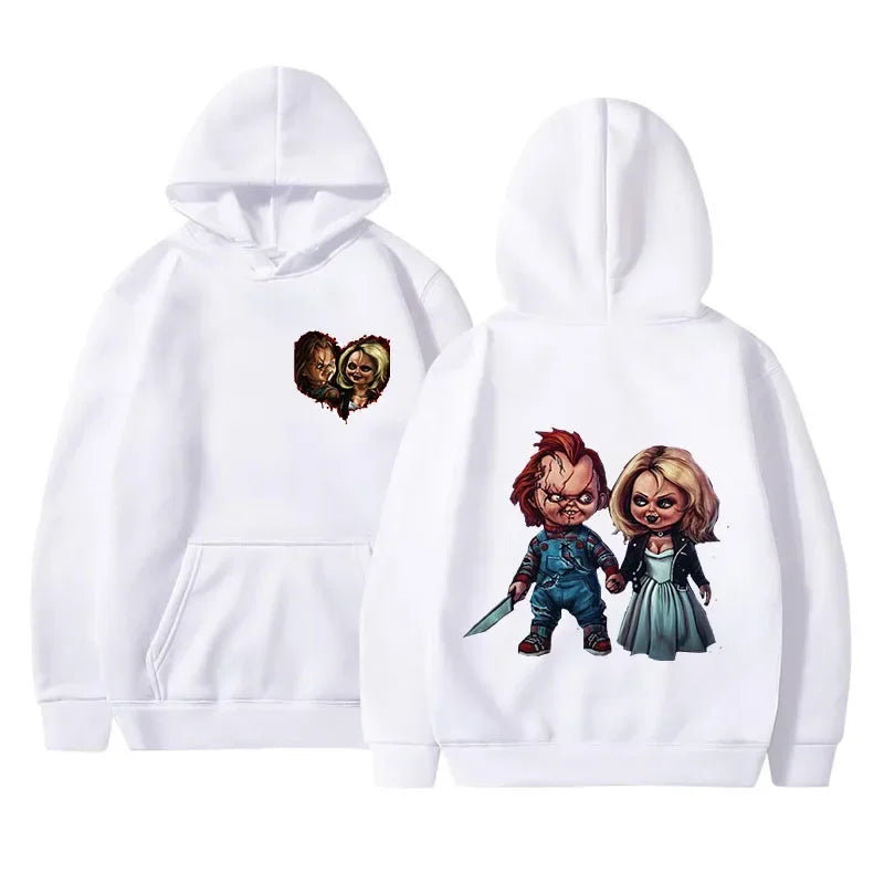 Sweat à Capuche pour Homme et Femme, avec Motif de Film d'Horreur Play Chucky, Harajuku, Hip Hop, Streetwear, Automne et Hiver