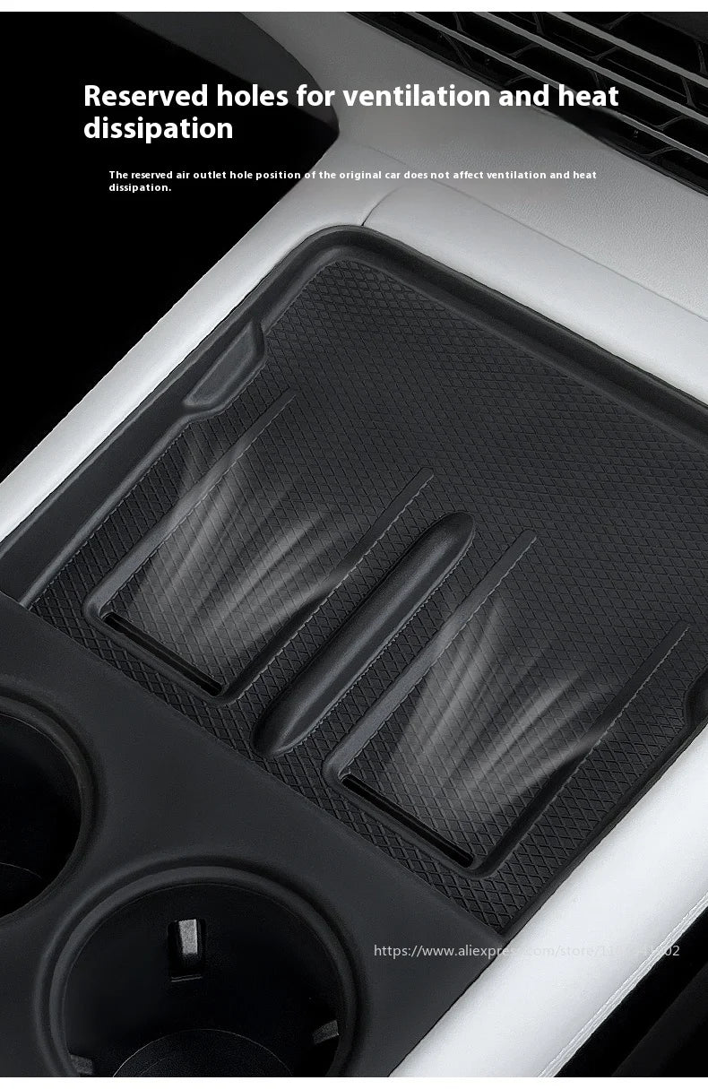 Xiaopeng-Coussin en silicone de charge sans fil, intérieur de protection, contrôle central, tasse à eau, adapté pour Xpeng G6