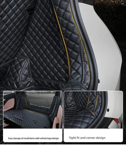 Tapis de coffre de voiture personnalisé en cuir de mouette, couverture complète, doublure de chargement, accessoires d'intérieur imperméables pour BYD Dolphin Mini /surf 2025