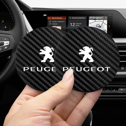 Coussin antidérapant en silicone pour voiture, 2 pièces, accessoires d'intérieur imperméables pour Peugeot 206 208 207 3008 308 2008 107 508 607