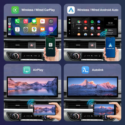 Road Top 12.3'sans fil CarPlay Android Auto écran pour Audi A4 A5 2016-2019 Airplay multimédia autoradio lecteur