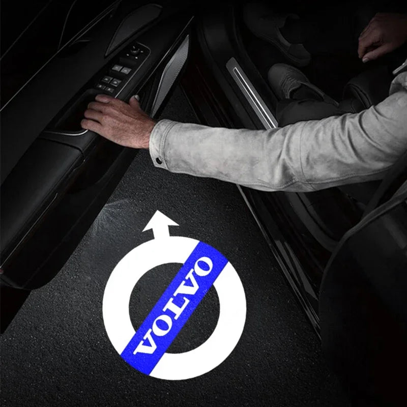 Lumière de Projection LED pour porte de voiture, lumière de bienvenue pour Volvo XC90 V90 V60 XC60 V40 S80 S60 S90 C40 XC40 V70 XC70 C30 C70 E