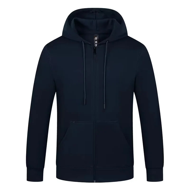 Sweat à capuche zippé à manches longues pour hommes et femmes, logo personnalisé, haut publicitaire décontracté, polyester, logo imprimé, équipe, conçu