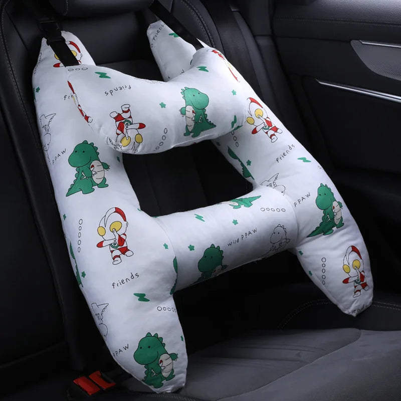 Cute Animal Pattern Kid Neck Head Support, U-Shape Children Travel Pillow Cushion for Car Seat, Safety Neck Pillow for Kids