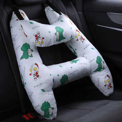Cute Animal Pattern Kid Neck Head Support, U-Shape Children Travel Pillow Cushion for Car Seat, Safety Neck Pillow for Kids