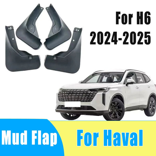 Garde-boue de pneu Automobiles, 4 pièces, étanche, empêche les éclaboussures de boue, accessoires de garniture de garde-boue de voiture pour Haval H6 2024 – 2025