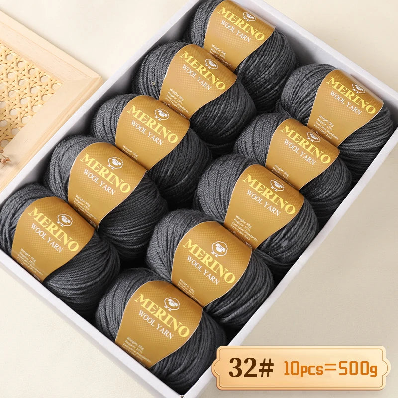 500 g de fil de laine d'alpaga mi-fin 212 de haute qualité, adapté au tricot de pulls, d'écharpes et de chapeaux, 10 écheveaux/paquet