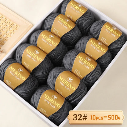 500 g de fil de laine d'alpaga mi-fin 212 de haute qualité, adapté au tricot de pulls, d'écharpes et de chapeaux, 10 écheveaux/paquet